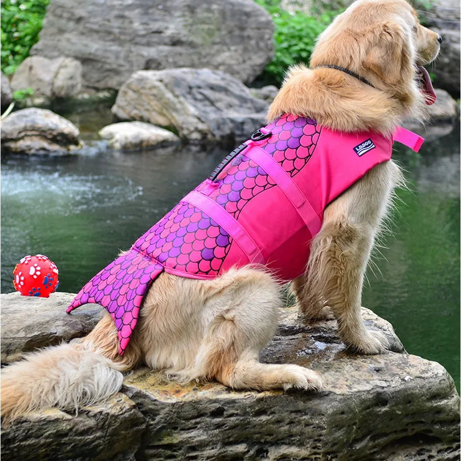 Pet Dog Life Jacket/Harness - Mermaid or Shark