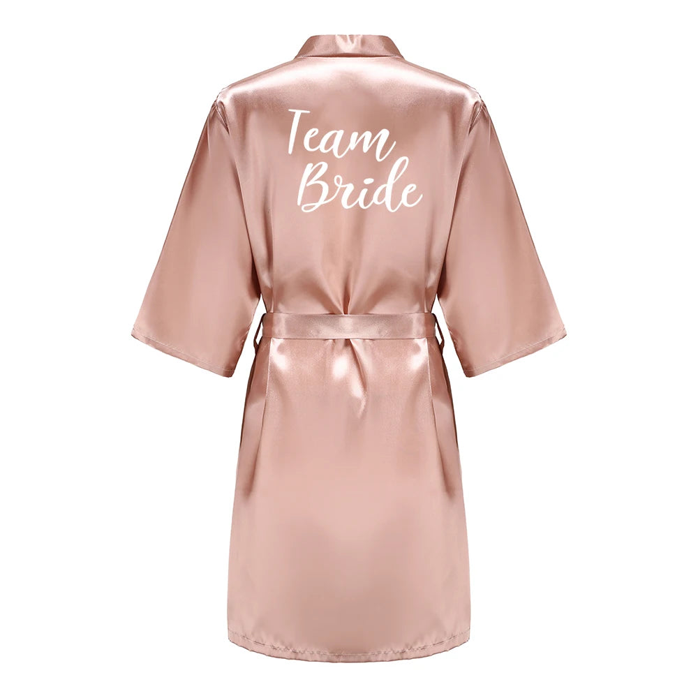 Wedding Bride Silk Robes