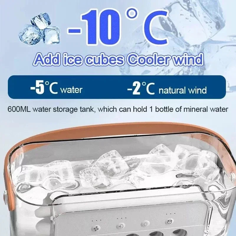 3-in-1 Portable Air Cooler with LED Light & Humidifier – USB Powered for Home & Office