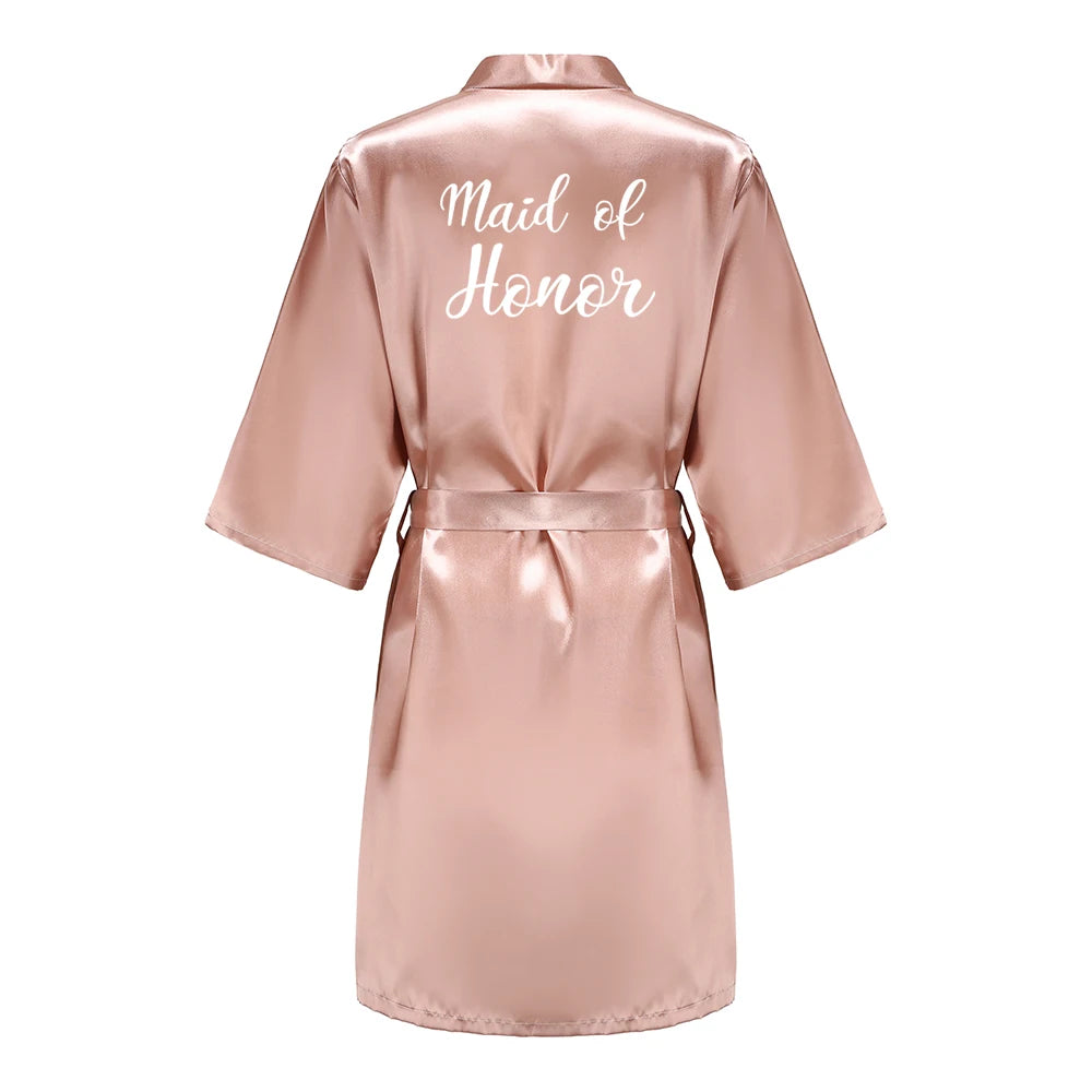 Wedding Bride Silk Robes